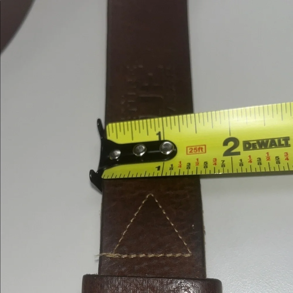 Original Structure BLUE Workwear Classic Dark Brown Leather Belt SZ 34